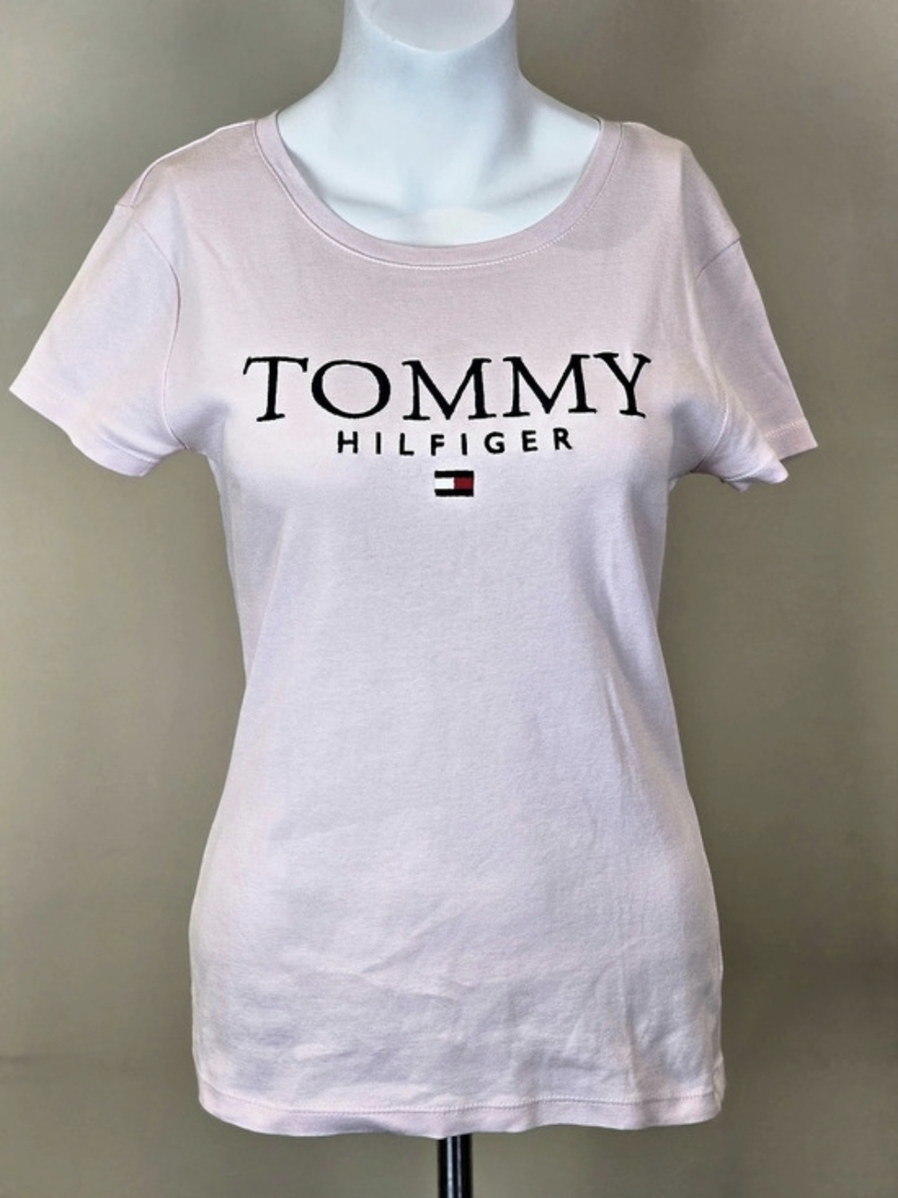 Tommy Hilfiger Logo Crew Neck T-Shirt Pink